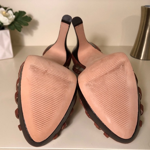 Talbots T Strap Studded High Heel Sandal - Picture 6 of 7